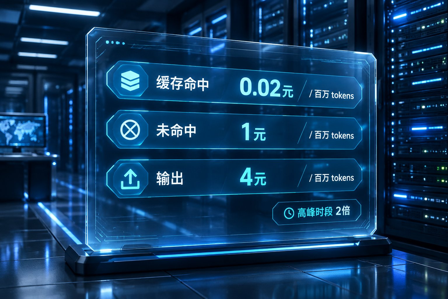 Flash空闲时段价目：缓存命中0.02元、未命中1元、输出4元