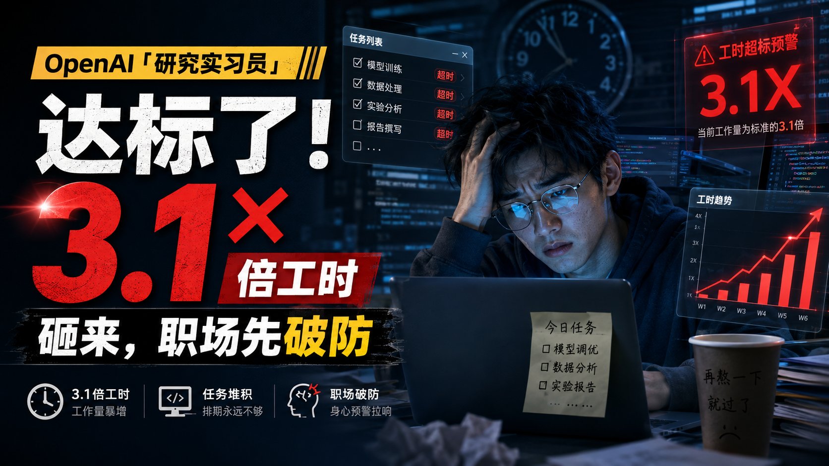 OpenAI「研究实习员」达标了！3.1倍工时砸来，职场先破防