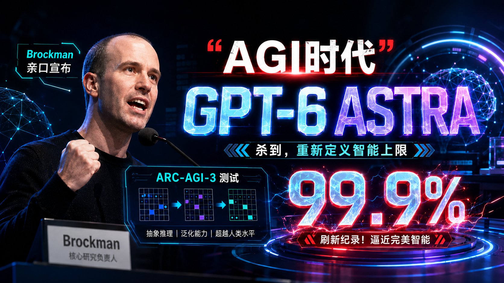 Brockman亲口宣布「AGI时代」！GPT-6 Astra杀到，ARC-AGI-3刷到99.9%