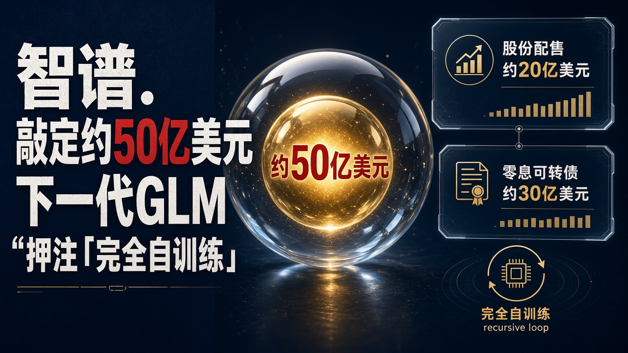 智谱敲定约50亿美元！下一代GLM押注「完全自训练」