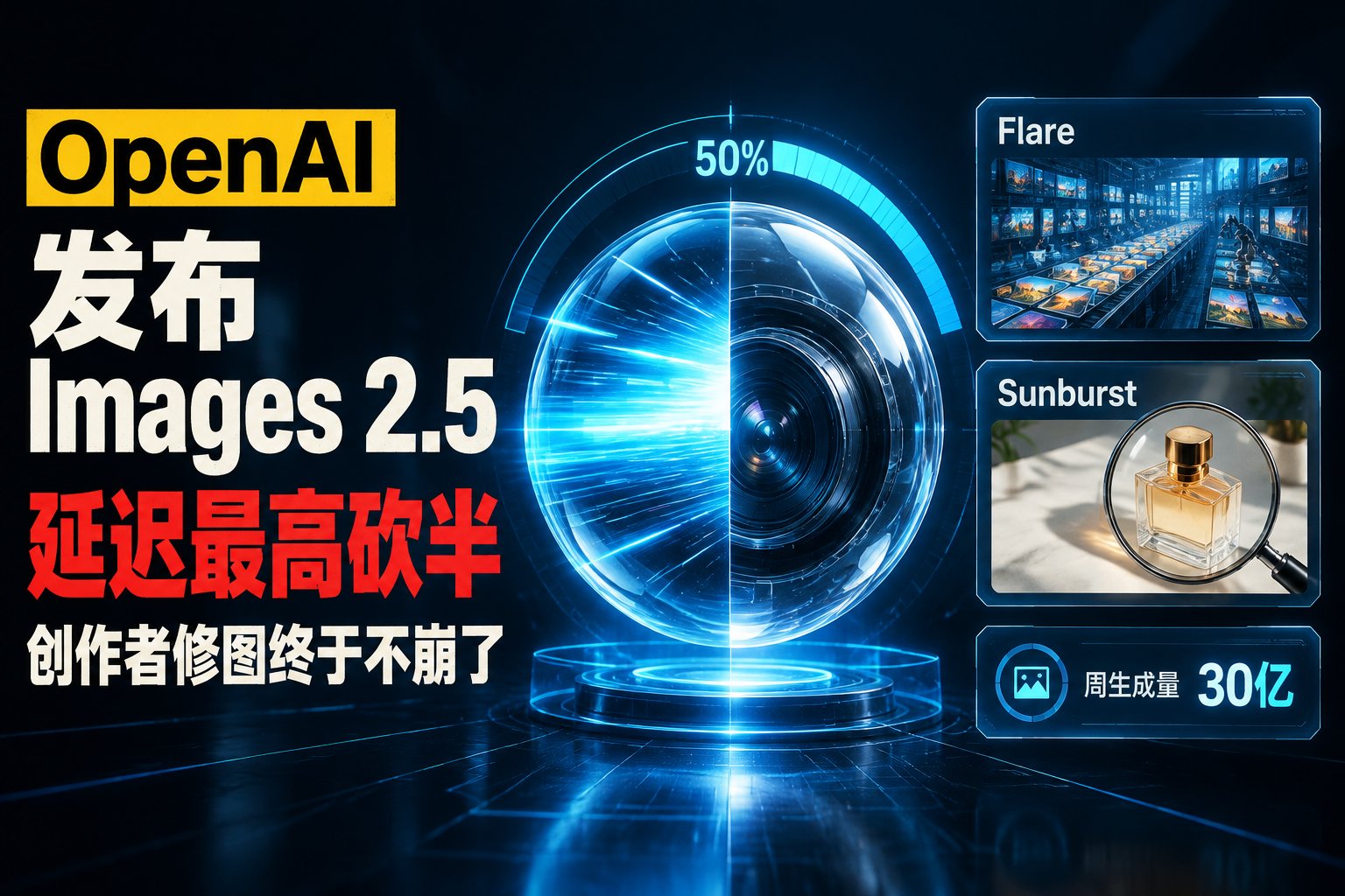 OpenAI发布Images 2.5！延迟最高砍半，创作者修图终于不崩了