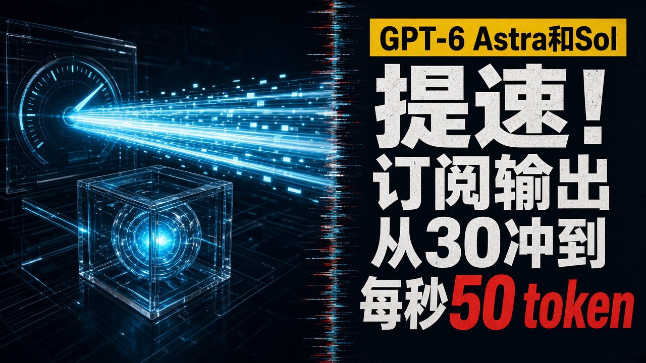 GPT-6 Astra和Sol提速！订阅输出从30冲到每秒50 token