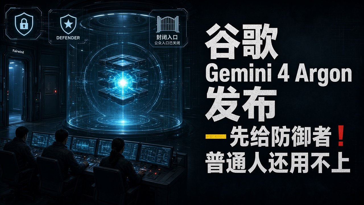 谷歌Gemini 4 Argon发布，先给防御者！普通人还用不上